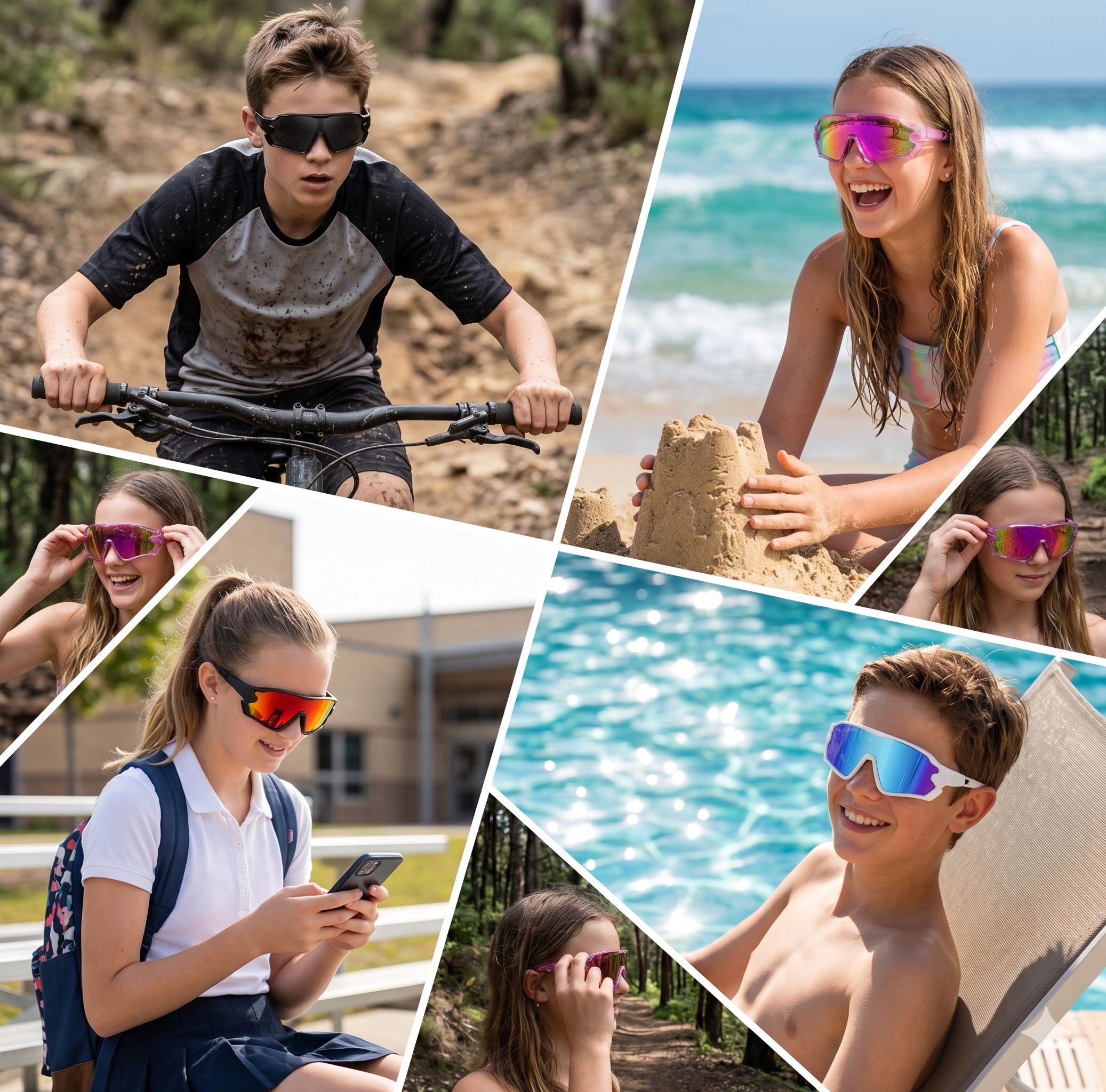 FlexiShield Teens (8-15 év) – Polarizált UV400 Tini Napszemüveg